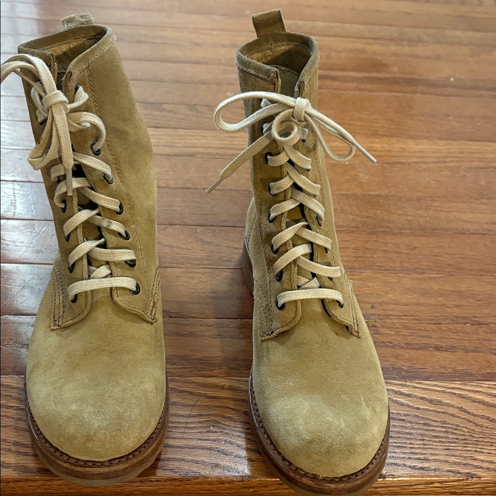 FRYE Veronica Combat Boots suede